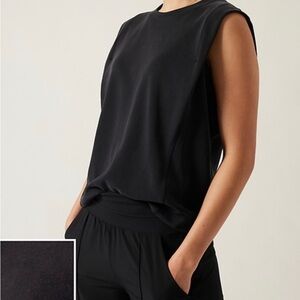 Athleta SeaSoft Sleeveless Muscle sweatshirt Relaxed Fit